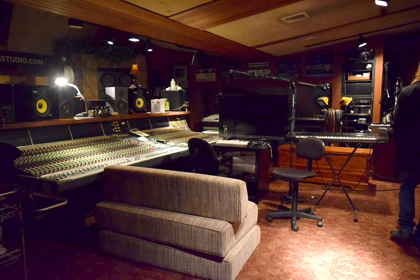 Wide view of the Neve VR60 control room at City Lights Recording Studio in Farmingdale, NJ